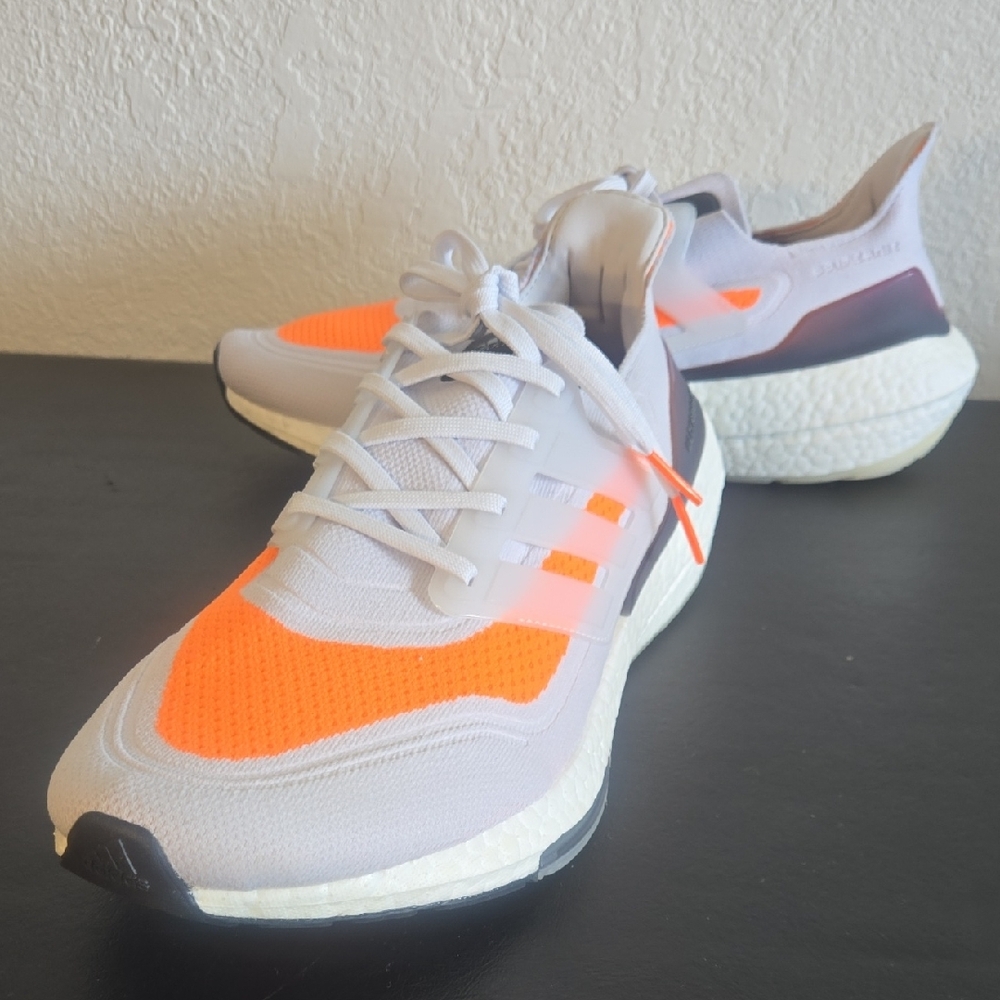 Adidas Men's Athletic Shoes - White and Orange - Picture 12 of 12